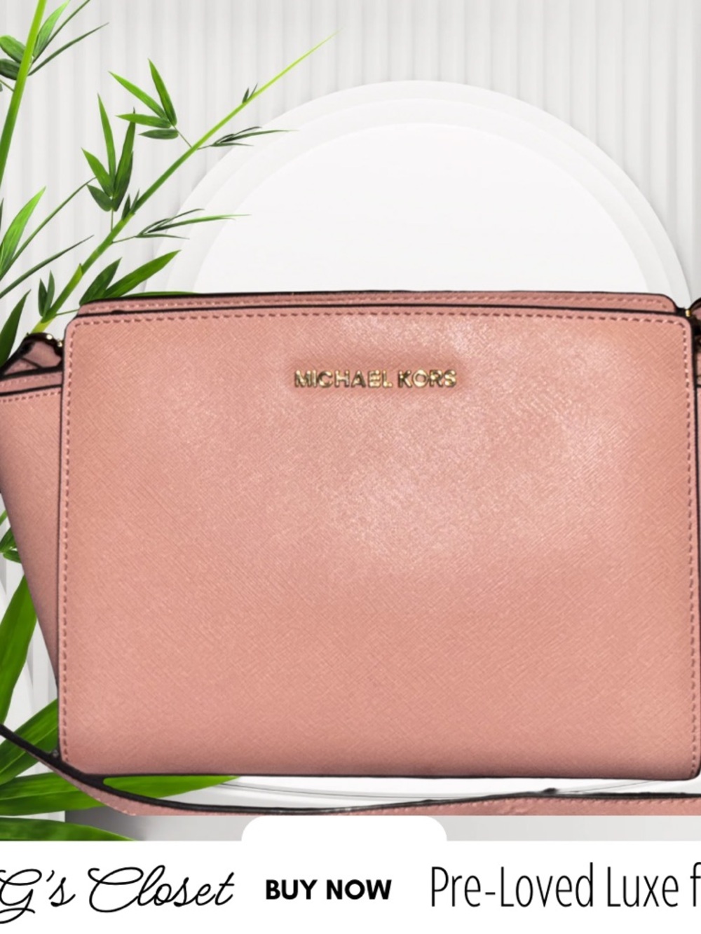 Michael Kors Rose Pink Saffiano Crossbody Bag